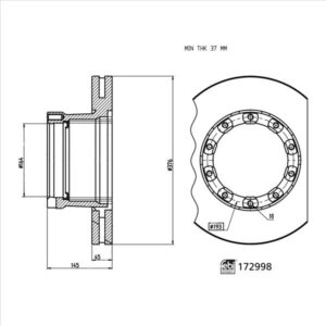 Disc frână FEBI FE172998