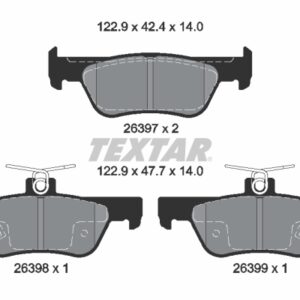 Plăcuțe de frână TEXTAR 2639701