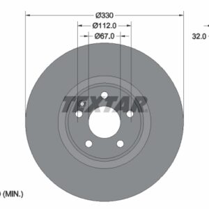 Disc frână TEXTAR 92334903