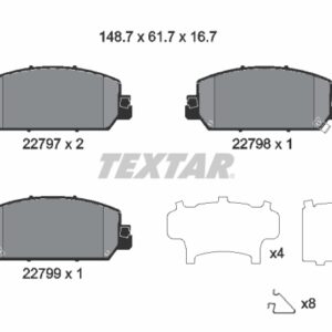 Plăcuțe de frână TEXTAR 2279701