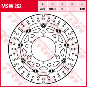 Disc frână TRW MOTO MSW253