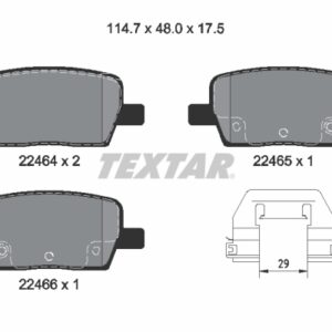 Plăcuțe de frână TEXTAR 2246401