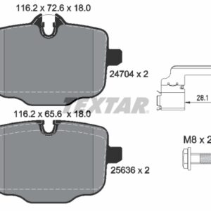 Plăcuțe de frână TEXTAR 2470401
