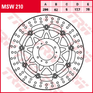 Disc frână TRW MOTO MSW210