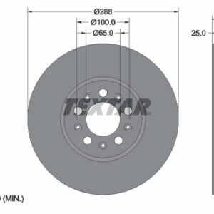 Disc frână TEXTAR 92106605