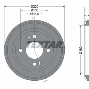 Tambur frână TEXTAR 94047000