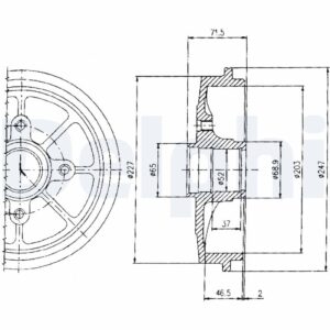 Tambur frână DELPHI BF392