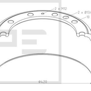 Tambur frână PETERS 046.687-00