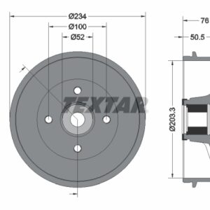 Tambur frână TEXTAR 94042400