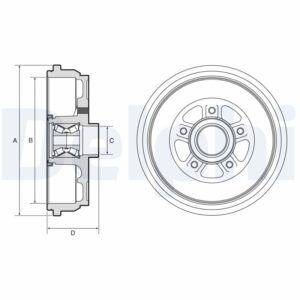 Tambur frână DELPHI BFR656