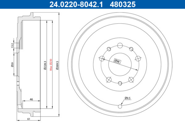 Tambur frana ATE 24.0222-8042.1 păreri