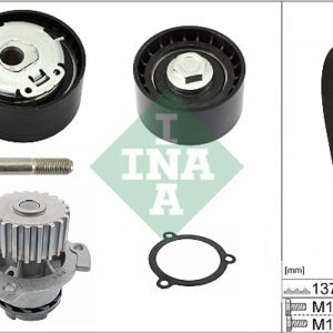 Set pompă apă + curea dințată INA 530053630