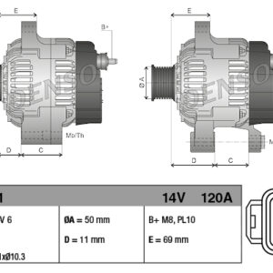 Alternator DENSO DAN1041