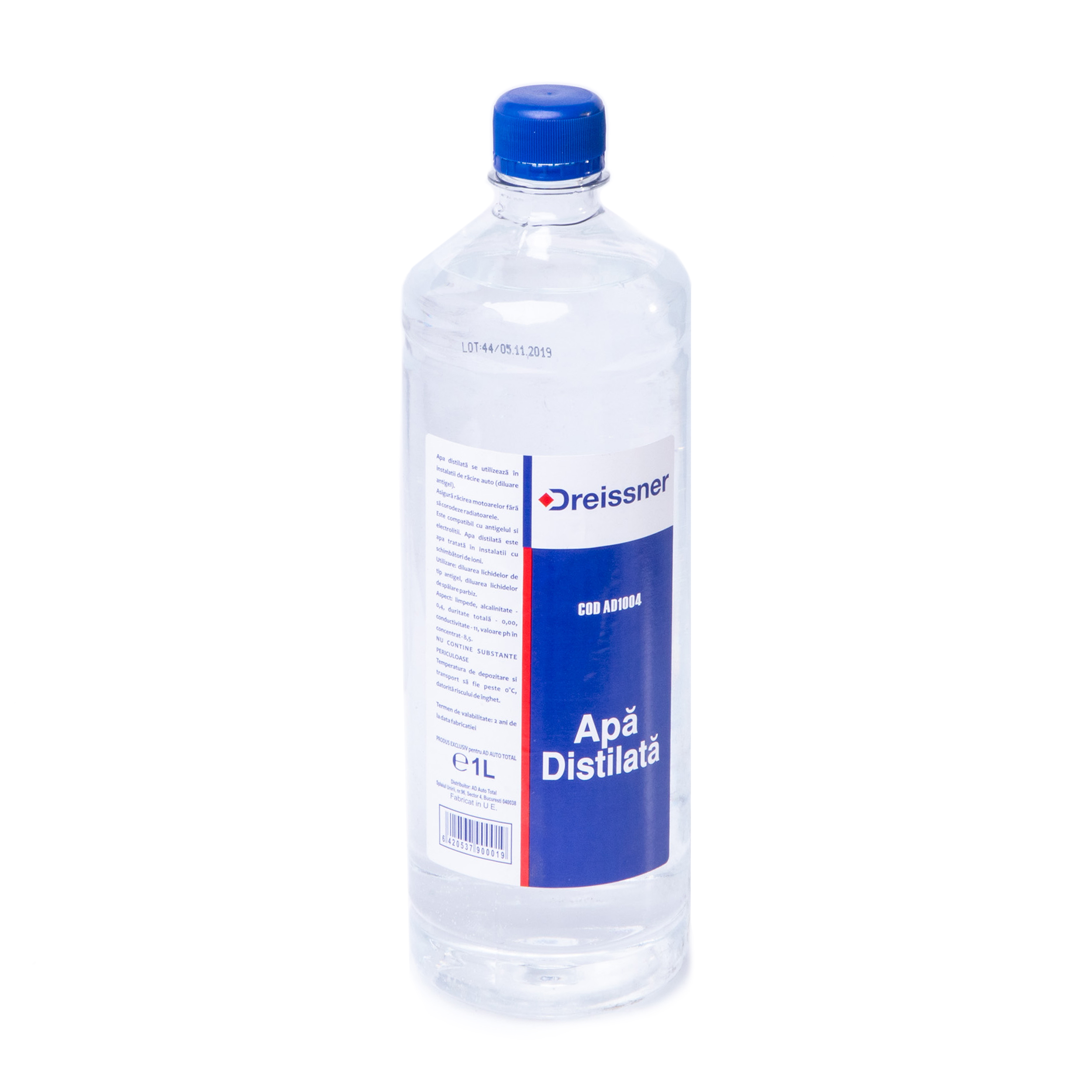 Apa distilata Dreissner 1L SKU AD1004 pentru intretinere si auto