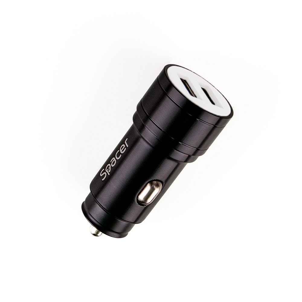 Alimentator auto USB dual Spacer Fast Charge 17W SPCC-DUO-02