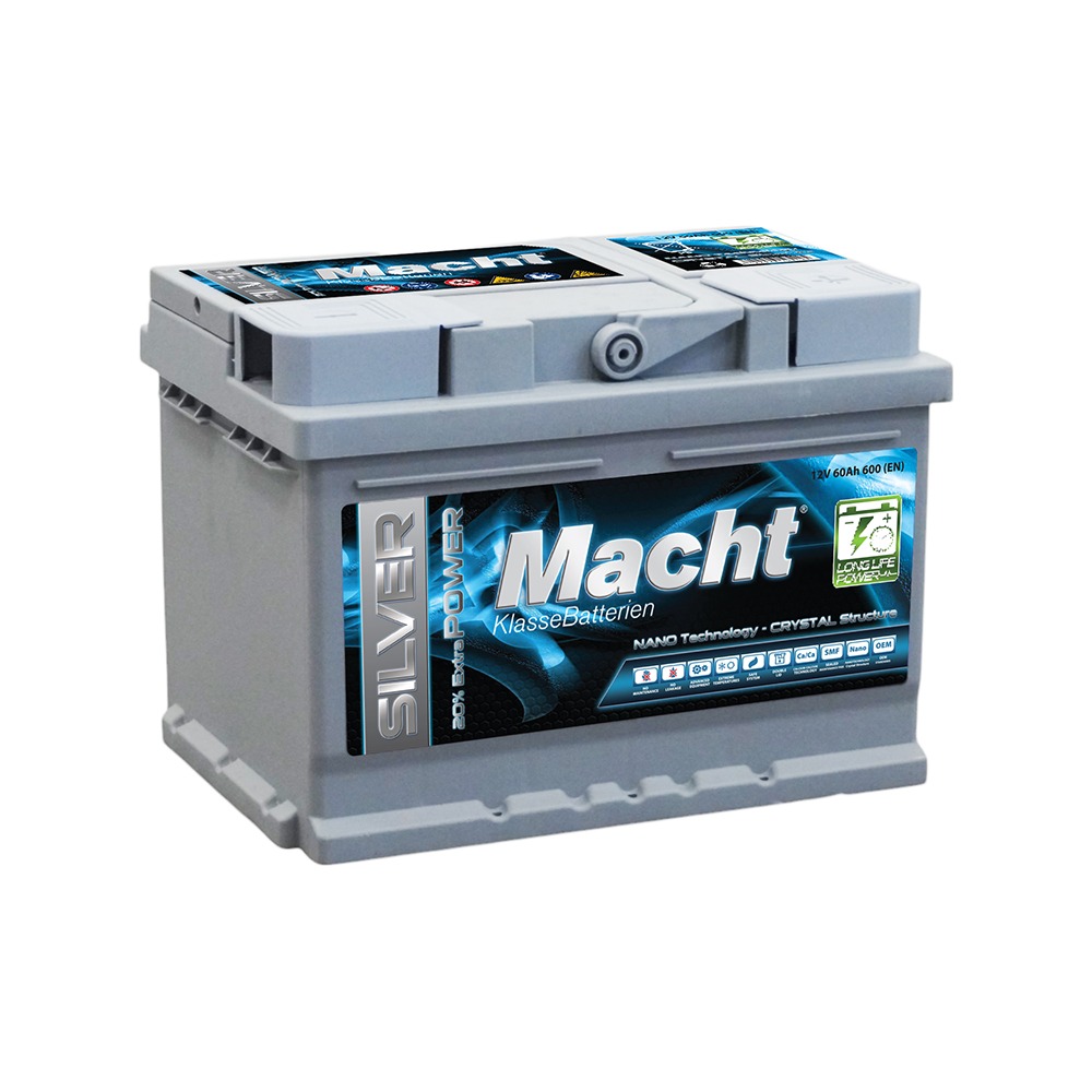 Baterie auto MACHT Silver AGM 12V 60Ah 640A, 109342