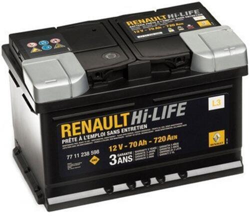 Baterie Auto EFB Originală Renault / Dacia 70Ah, 760A – Cod OE 7711575175