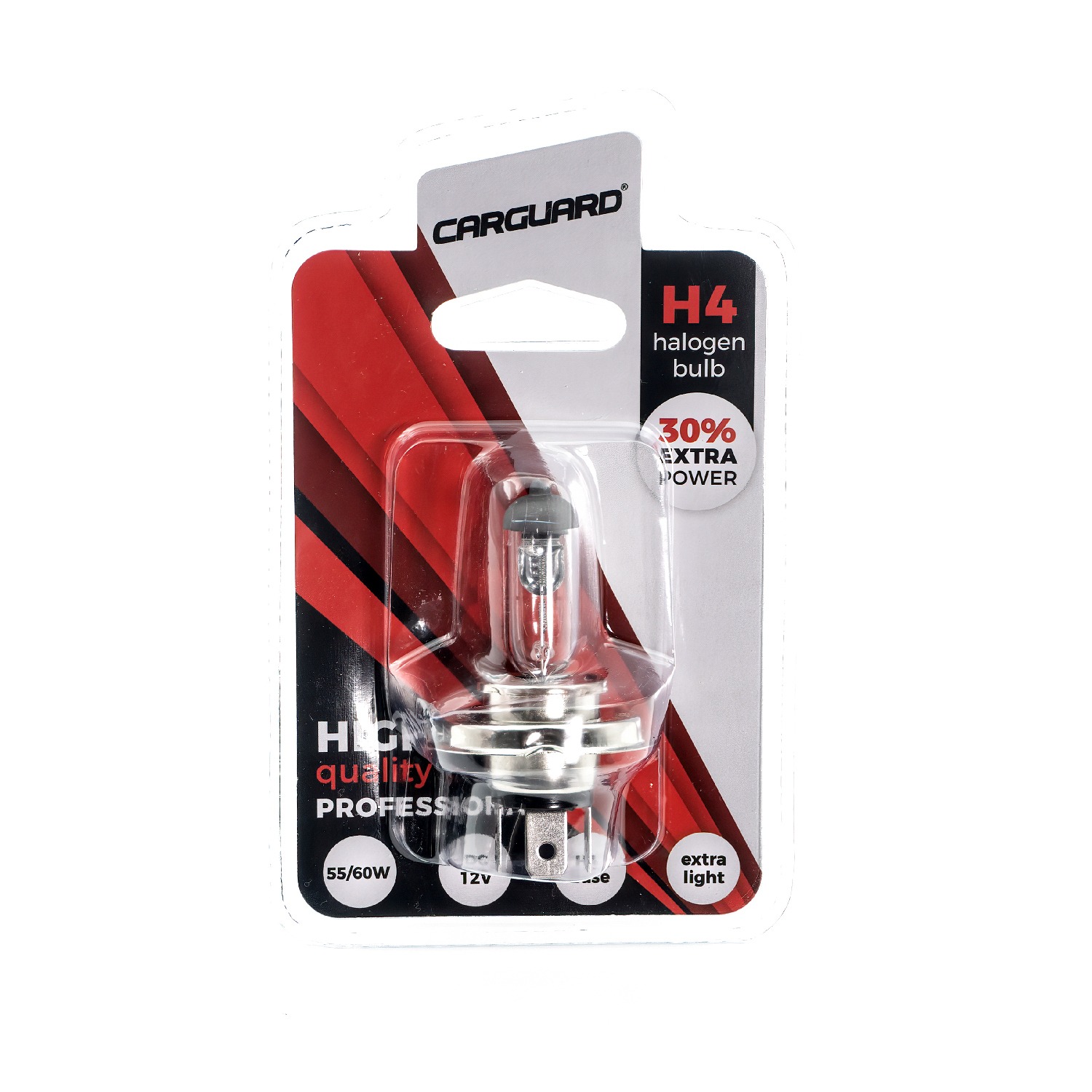 Bec halogen H4 55W 12V +30% Intensitate Carguard