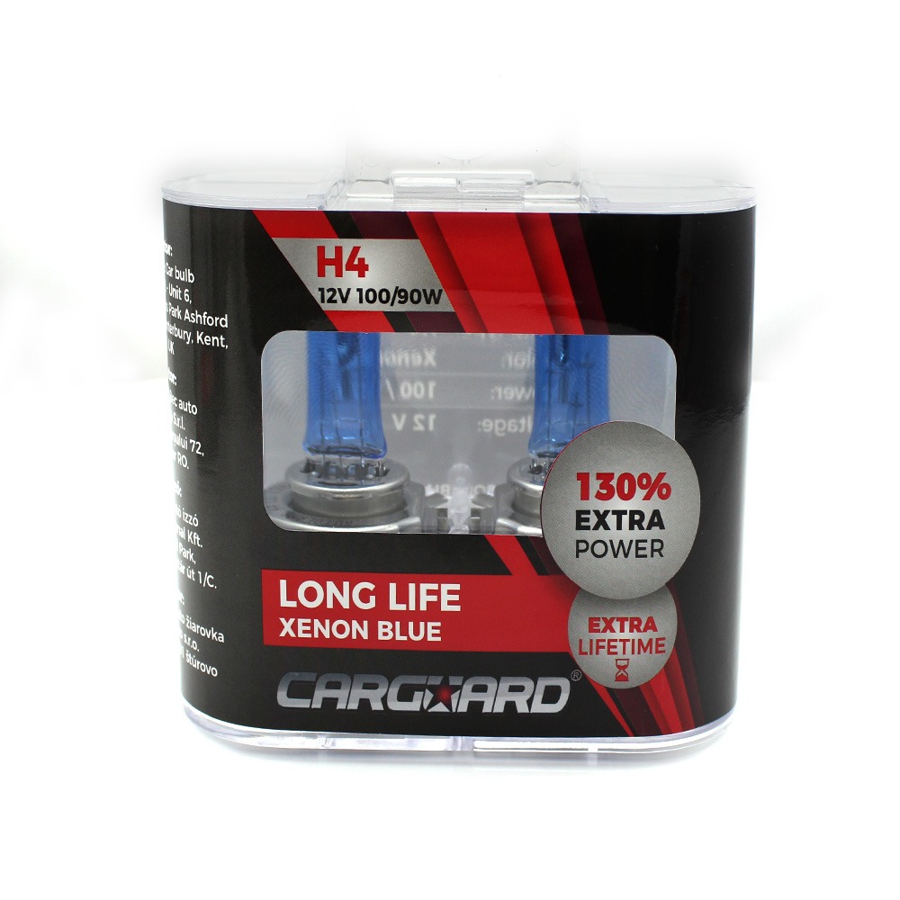Bec halogen H4 100W 12V Alb Xenon Carguard Long Life