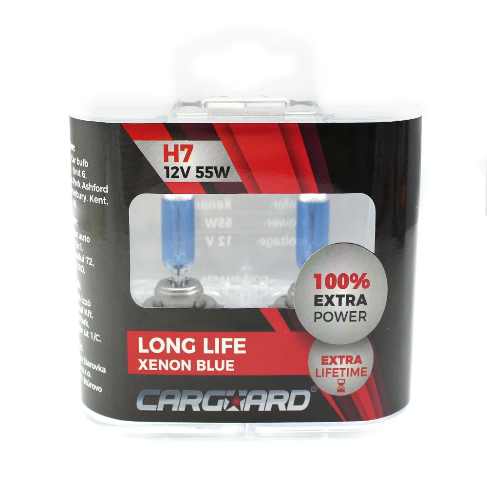 Bec Halogen H7 55W 12V Alb Xenon Carguard +100% Intensitate