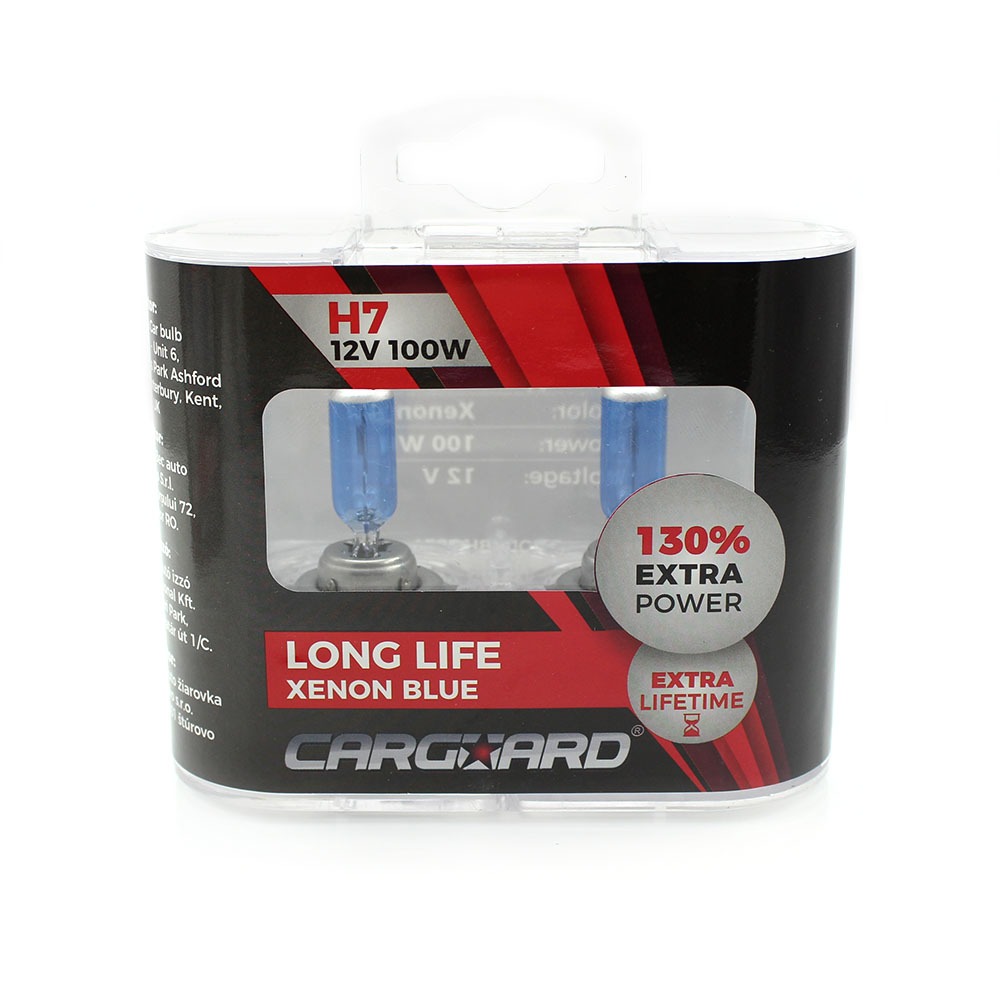 Bec Halogen H7 100W 12V Alb Xenon Carguard LONG LIFE