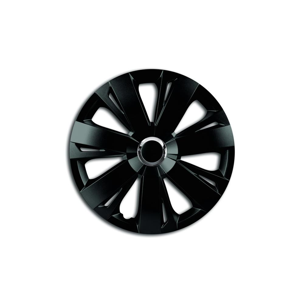 Set Capace Roti 16` Negre Cu Inel Cromat Energy